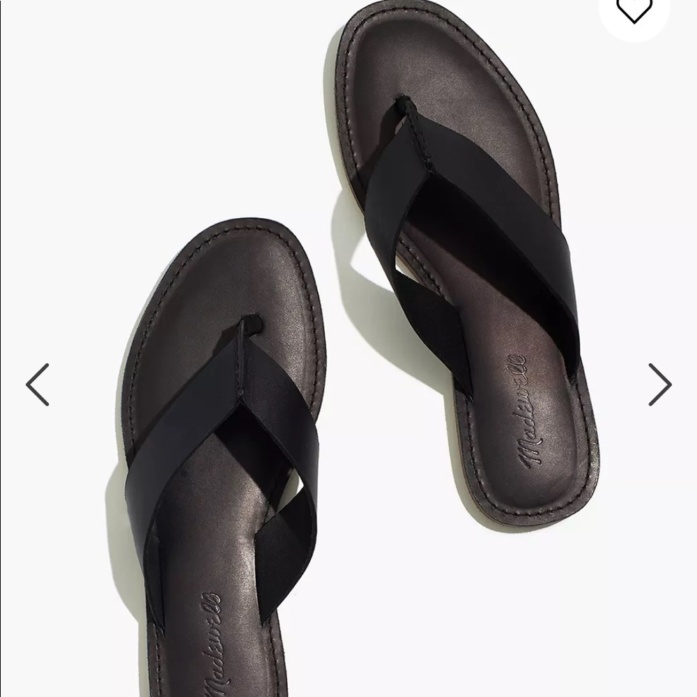 Madewell Boardwalk Sandals - NWT, Black, 7